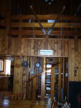 Spiral stairs to the loft